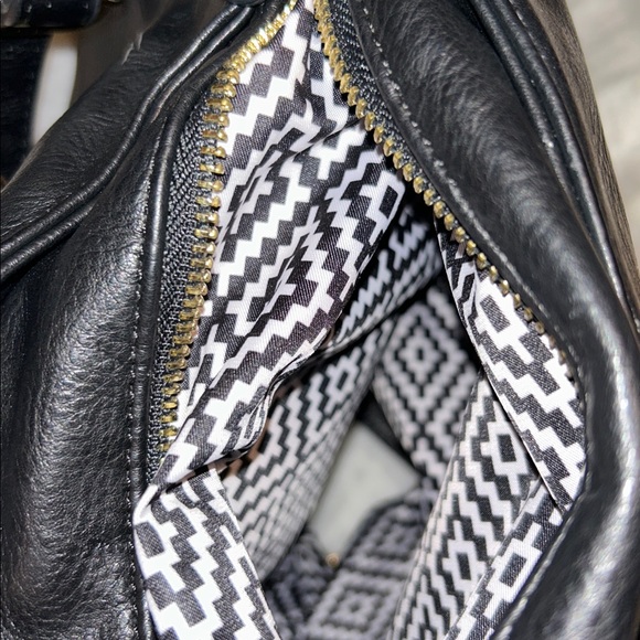 MMS Design Studio Black Crossbody Bag with Gold Accents. - Picture 6 of 10